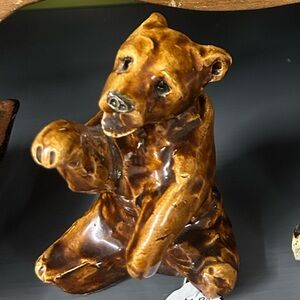 Studio Pottery Bear Figurine